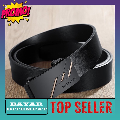 Ikat pinggang pria Gesper Belt resleting Sabuk kulit sapi asli panjang jumbo isim jimat MUrah Sabuk 