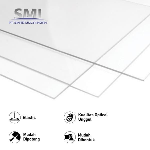 Akrilik Lembaran Bening 3MM x 1M x 2M - SMI Store