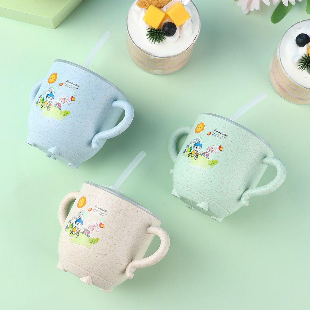 TOP Straw Cup Portable Leak Proof Baby Balita Botol Minum Anak