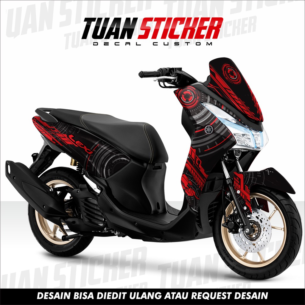 Sticker Striping Decal Yamaha Lexi, Sticker Decal Lexi, cetak sticker lexi, striping lexi techred
