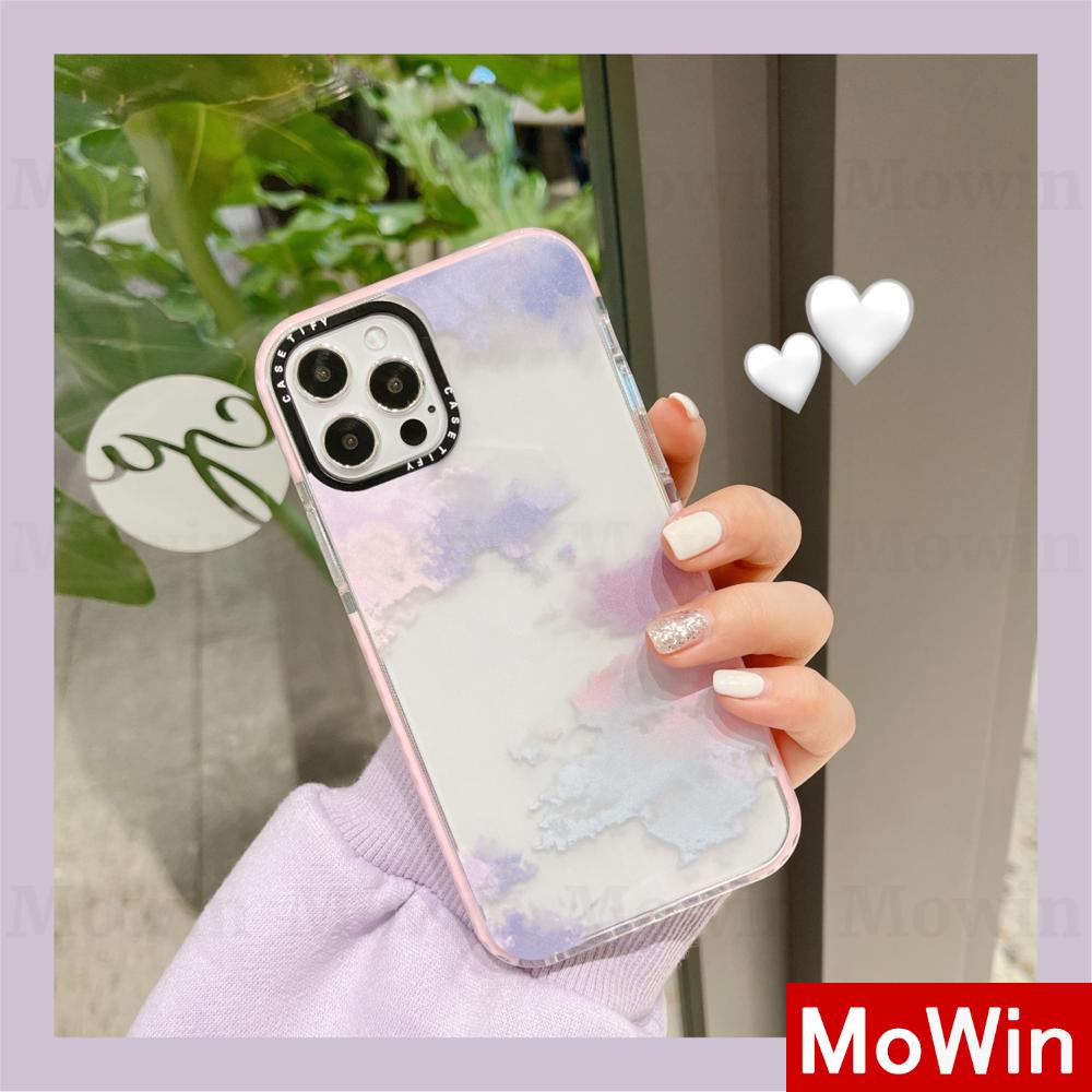 Mowin - iPhone Case Silicone Soft Case Clear Case Shockproof Protection Camera Frame Pink Purple Clouds Cute Style For iPhone 12 Pro Max 7plus XS Max 11 MAX mini 8plus Xr SE Pro SE2020 iphone 12