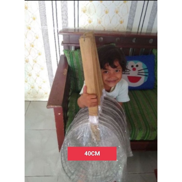 SEROKAN SARINGAN JUMBO 40CM / SEROKAN GAGANG KAYU BESAR/ SEROKAN SARINGAN PENGGORENGAN BESAR/ SARING
