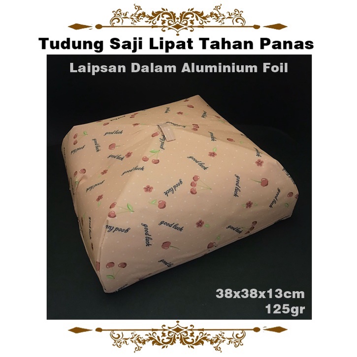 Tudung Saji Segi Lipat Besar Tahan Panas