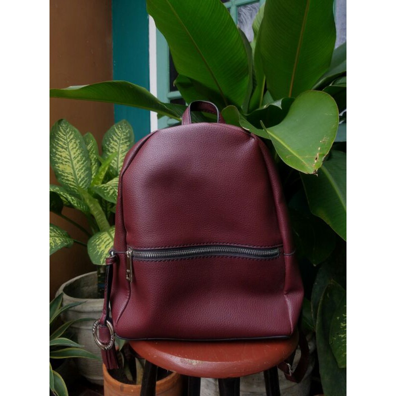 Tas Backpack Maroon (Second)