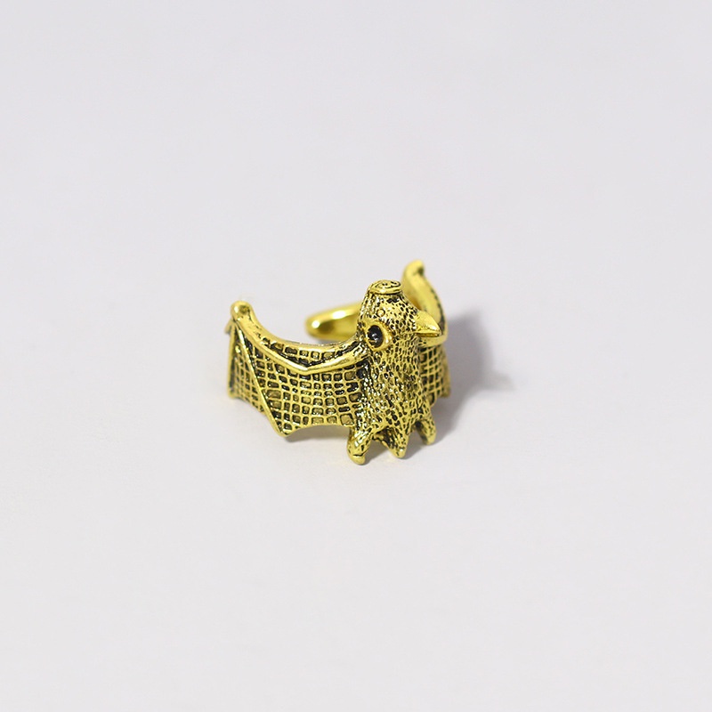 Cincin Model Kelelawar Bahan metal Gaya retro Eropa Amerika Untuk Pria