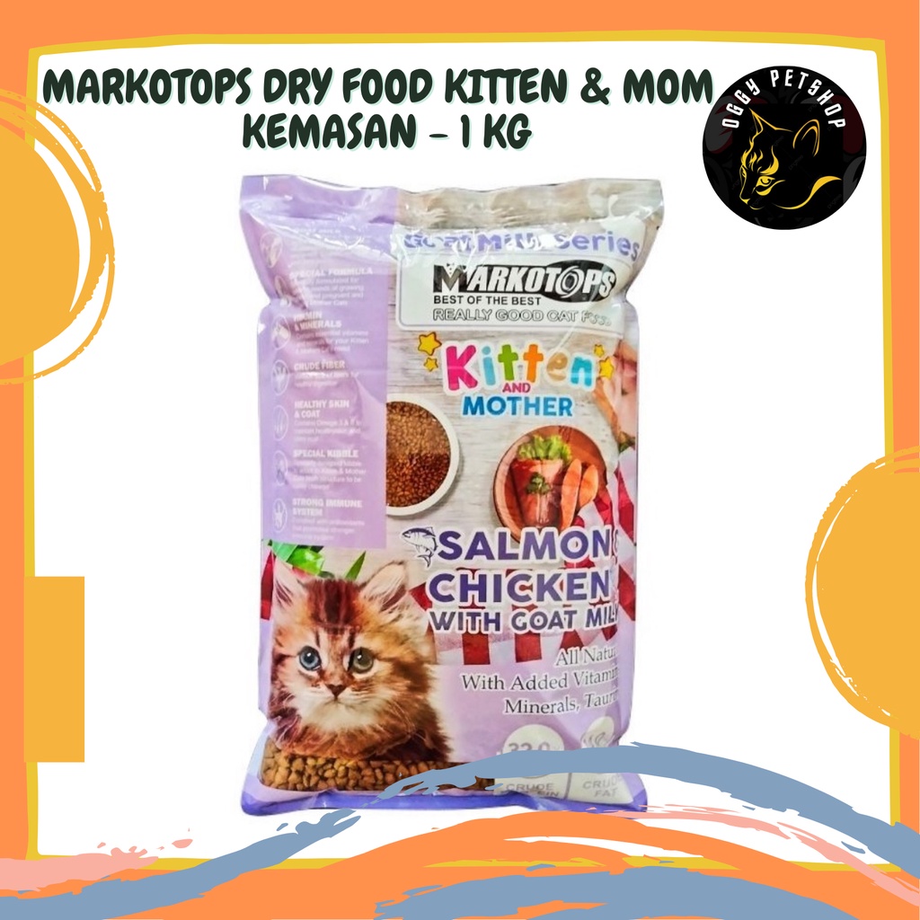 Markotops Mother &amp; Kitten Makanan Kucing Kemasan 1kg