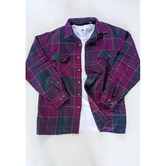 flanel shirt ungu