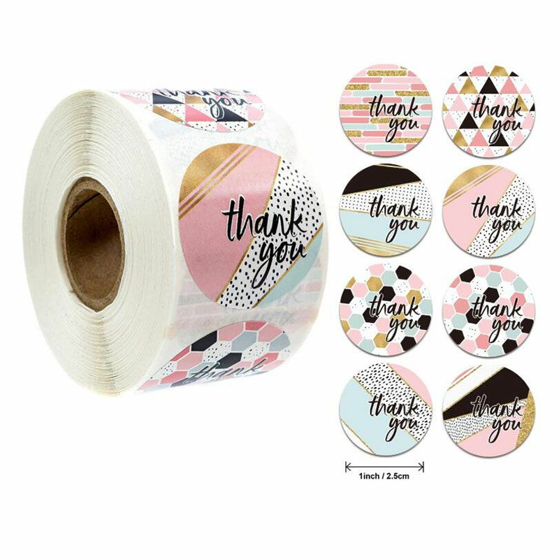 [MYUME.STORE] 500 pcs Stiker thank you/segel thank you/thanks for order/ label online shop-P