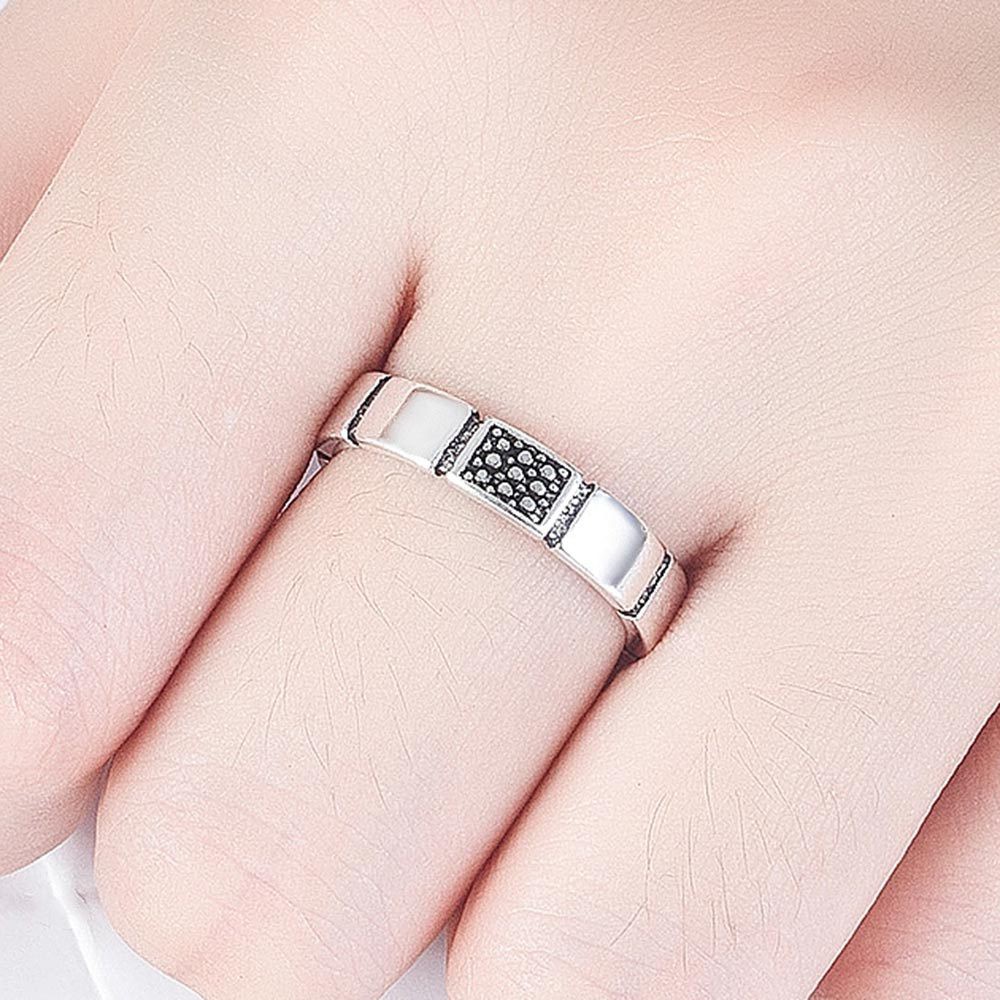 Cincin Adjustable Desain Bintang Bahan 925 Silver Gaya Retro Untuk Wanita