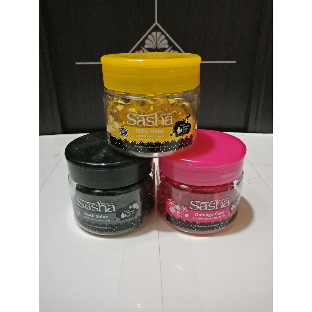 Sasha Vitamin Rambut Jar - Hair Vitamin (40caps)