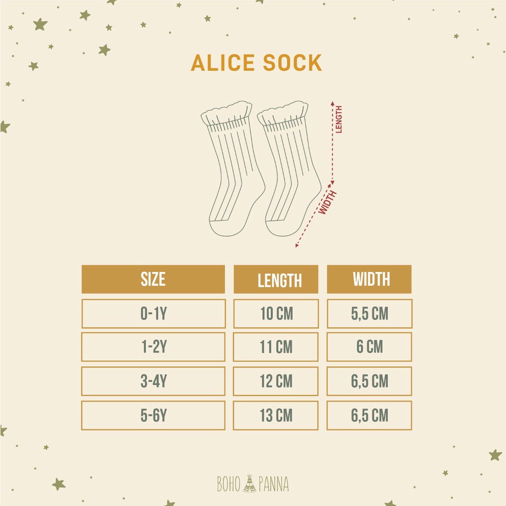 BOHOPANNA MURAH STRIPE/ RUFFLE / HAZEL / BASIC / PANNA  SOCK KAOS KAKI BAYI ANAK BOHO PANNA BOHOBABY BOHO BABY SOCKS