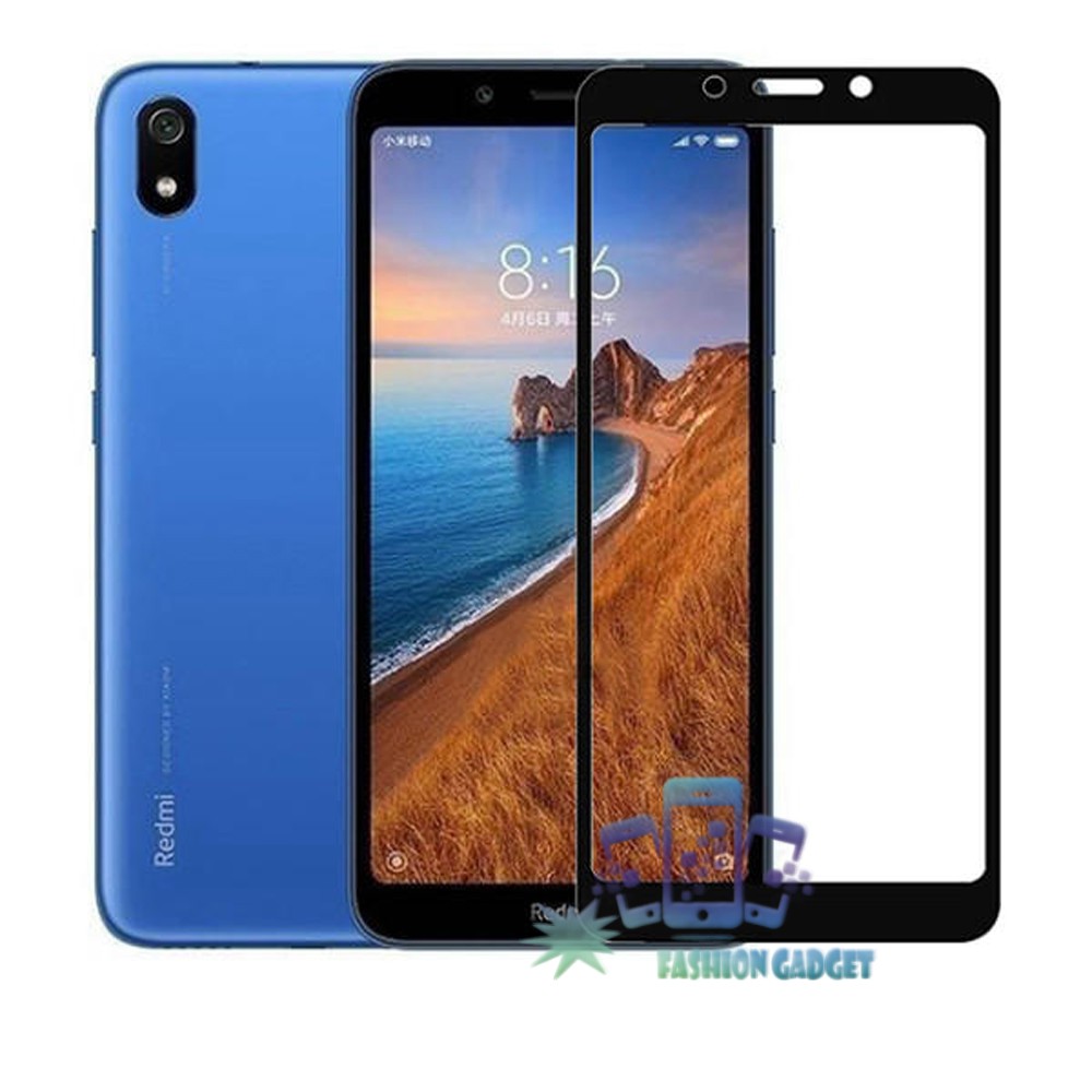 Tempered Glass Xiaomi Redmi 7A Full Black / Anti Gores Kaca Pelindung Layar HP Redmi 7A Full Black