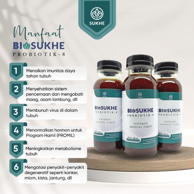 BioSukhe 8 Probiotik Suplemen Imunitas Tubuh, Penangkal Virus