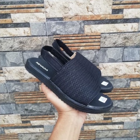 Sandal Slob Rajut Nevada|Sandal Sepatu Tali Wanita Rajut Import|Sandal Tali Wanita Kekinian Flat-2