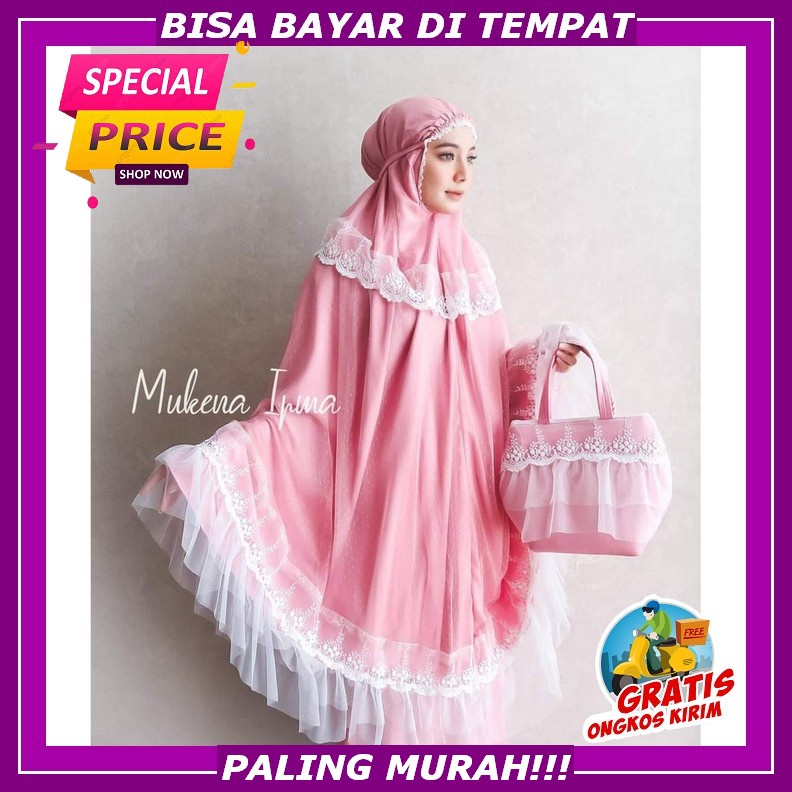 Mukena Mukenah Jumbo Dewasa Bordir Vinca Mukena Bordir Mewah Seserahan Pernikahan Super Jumbo Xxxxxl