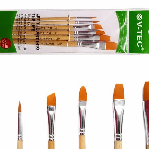 

Kuas Lukis Set isi 6 V-Tec Brush A021547 / Vtec Artist