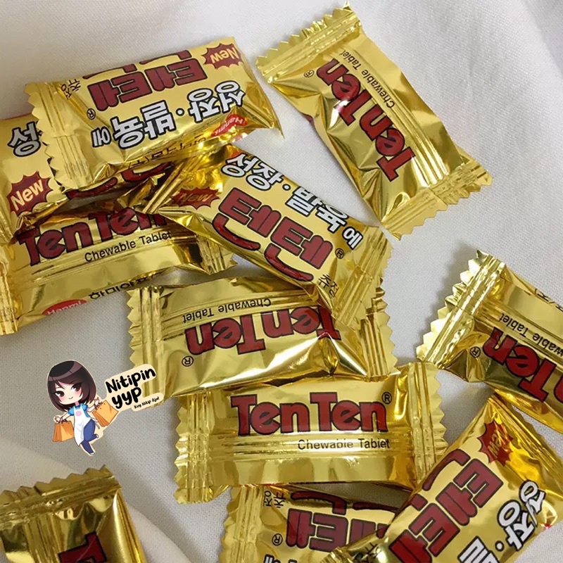 ORIGINAL Korean TENTEN Chewable Vitamin Candy - Permen Multivitamin ANAK Peninggi Badan, Imun, Tulang dan Gigi