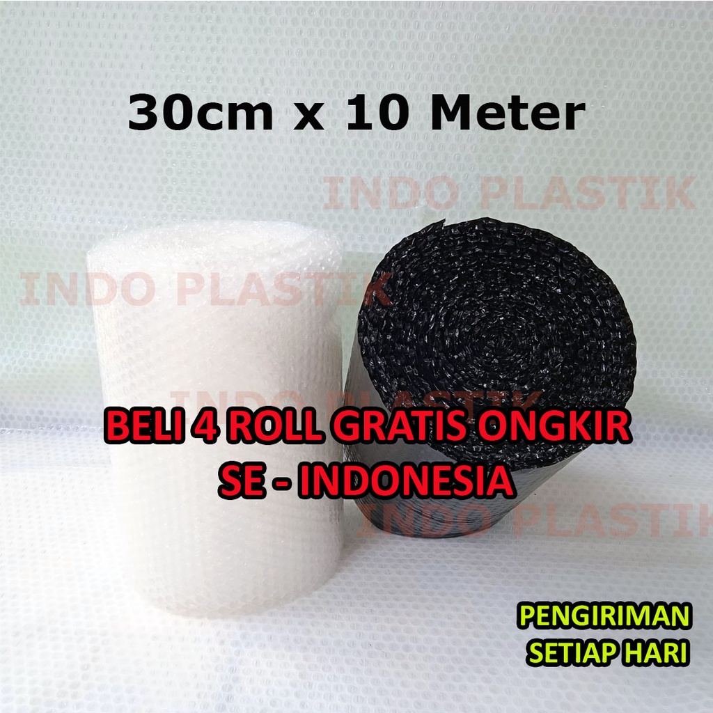 

bubble wrap meteran 10 Meter x 30cm bubble wrap Hitam bubble wrap bening plastik bubble wrap roll