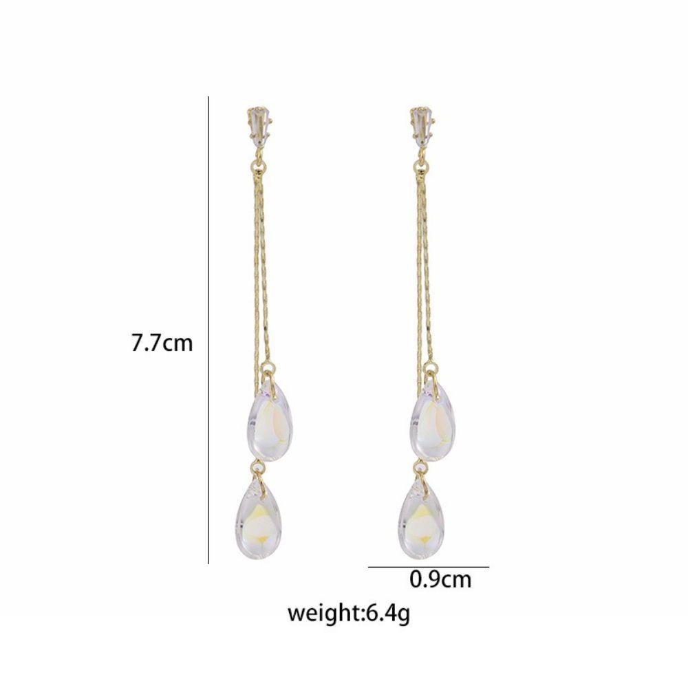 Mxbeauty Drop Earrings Mewah Fashion Symphony Ikatan Simpul Persegi Kristal Gaya Korea Earring