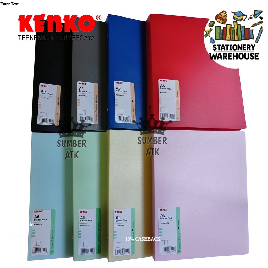 

Buku Binder Note KENKO A5 BNPP Basic Color dan Pastel Bisa Refill loose leaf