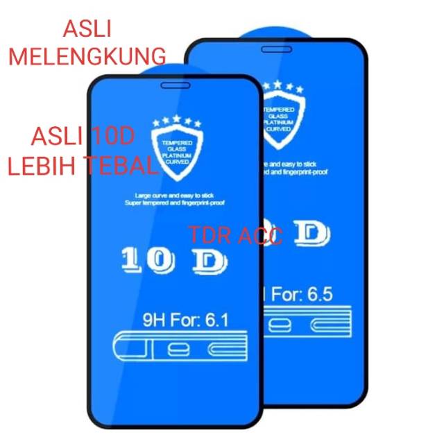 10D ASLI - TEMPERED GLASS IPHONE 6 PLUS 6+/7/7+/8/8+