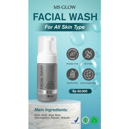 MS GLOW FACIAL WASH/ FACIAL WASH MS GLOW / FACIAL WASH MS GLOW ORIGINAL / MS GLOW TUBAN