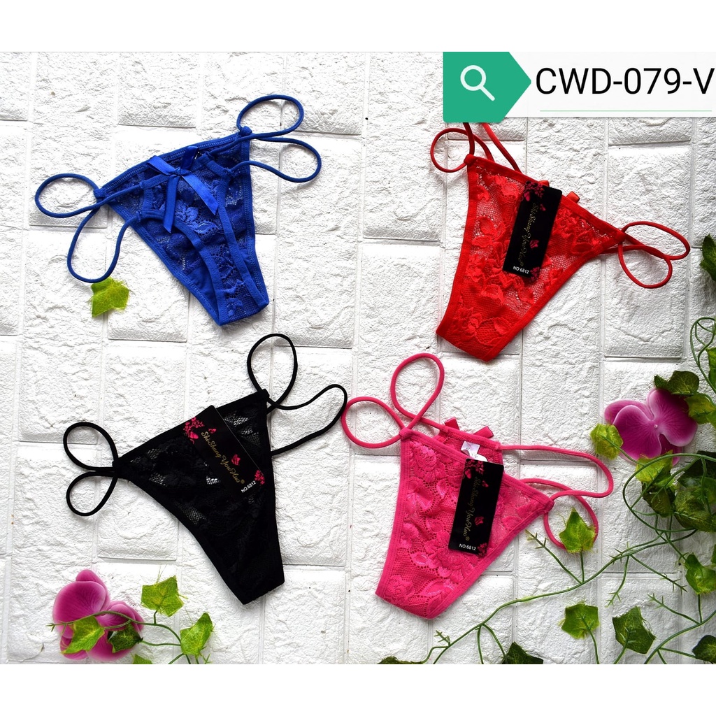 CD G String  Sexy Wanita Celana Dalam Transparant Tali Double Premium Import (harga per pc) CWD-079-