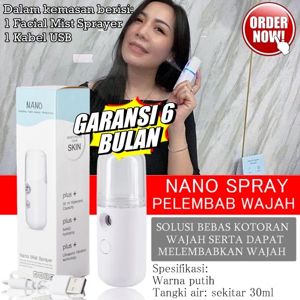 TERBARU nano spray wajah semprotan wajah portable 30ml semprotan pelembab wajah kering dan kusam ori