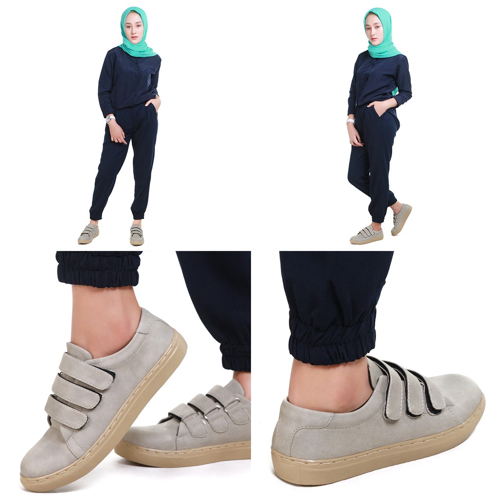 Meisie Black | 36-41 | Sepatu Sneakers Hitam Casual Jalan Simpel Wanita Cewek Women Footwear | FORIND x Lvnatica