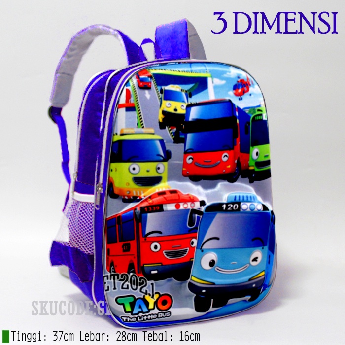 Tas Sekolah Anak Laki-laki Transformers - Tas Anak Laki - Tas Ransel Anak Cowo Tobot Ultraman