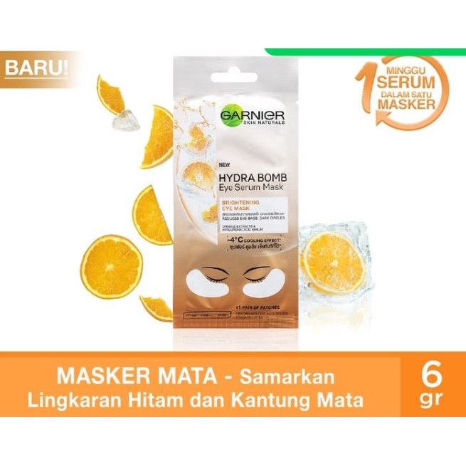 ☘️Yuri Kosmetik☘️ GARNIER Hydra Bomb Eye Serum Mask