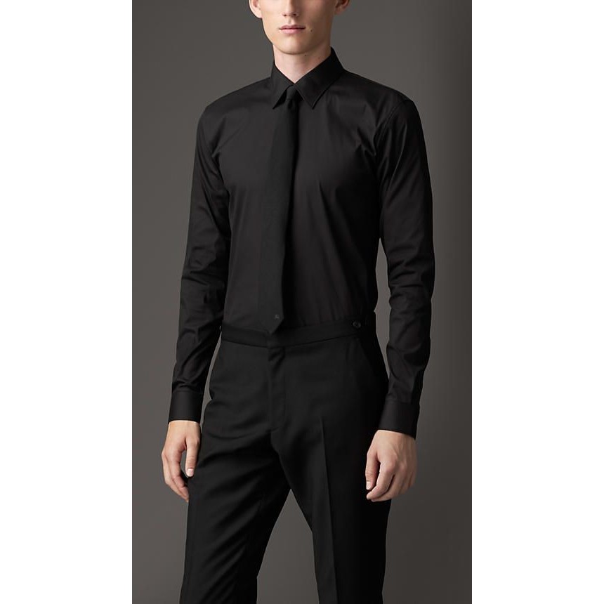 SETELAN KEMEJA PRIA SLIMFIT ATASAN FORMAL SHIRT 3IN1 - KEMEJA PRIA SLIMFIT HITAM