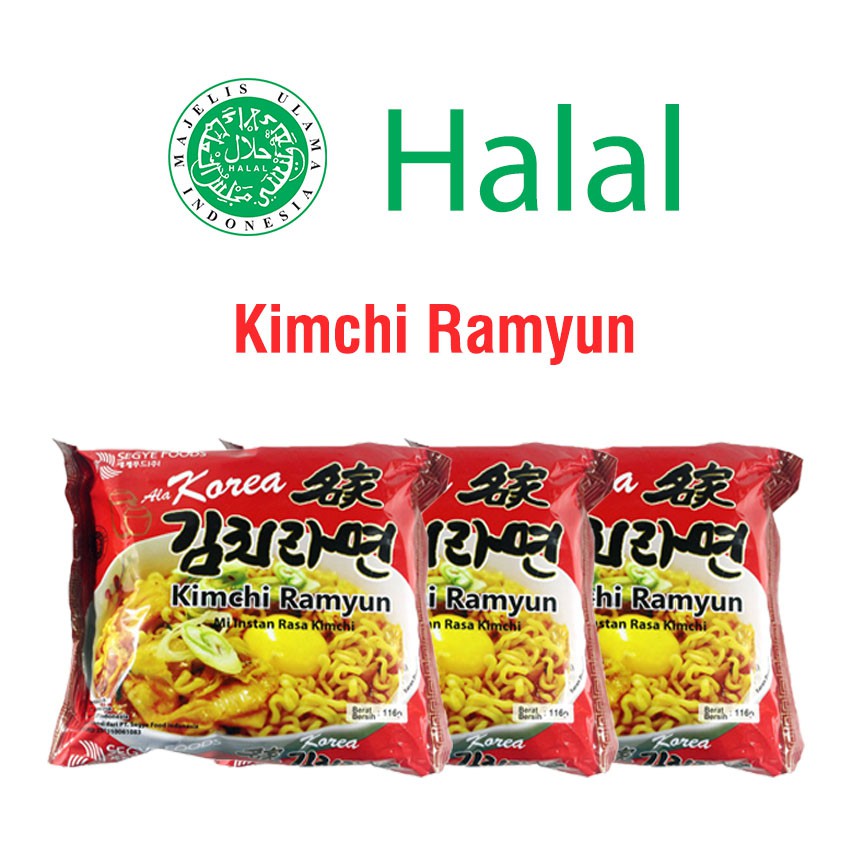 

MIE INSTAN SEGYE KIMCHI RAMYUN HALAL MUI (RAMEN KIMCHI)