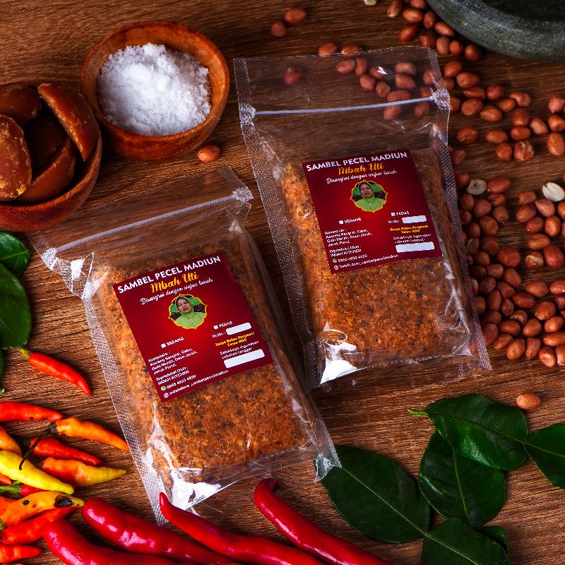 Jual Sambel Pecel Madiun Kacang Sangrai Mbah Uti 250 Gram Shopee Indonesia