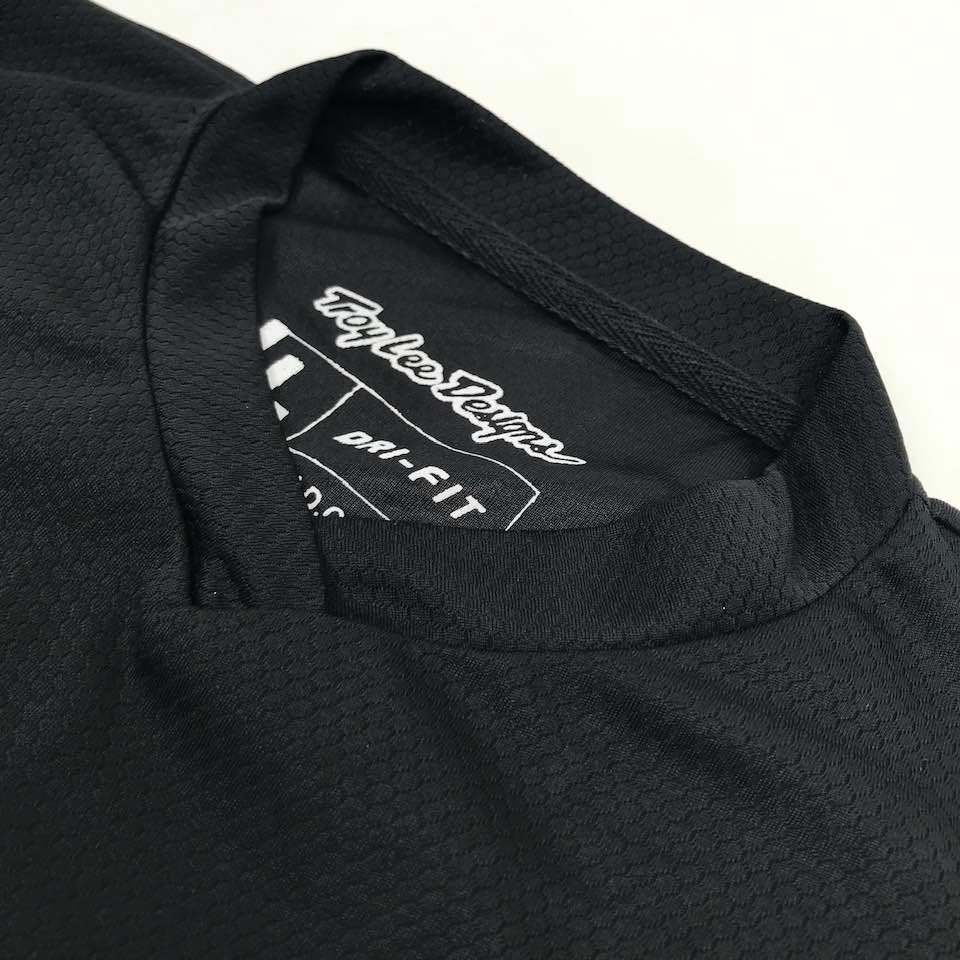 Jersey Sepeda Polos Bahan Honeycomb Adem - JPAT TLD Black Long