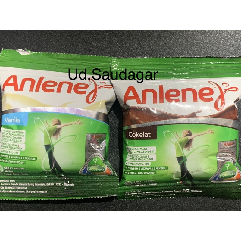 

Anlene Susu Bubuk Sachet Vanila / Coklat Nutrisi Tulang Otot Sendi