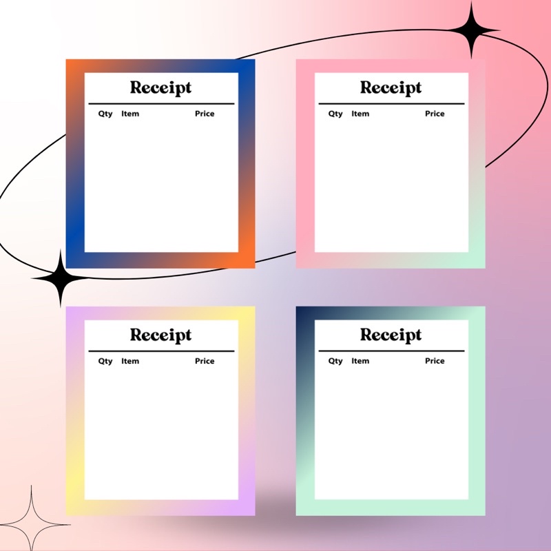 

RECEIPT PAPER GRADIENT SIZE 9.5x10 cm |
