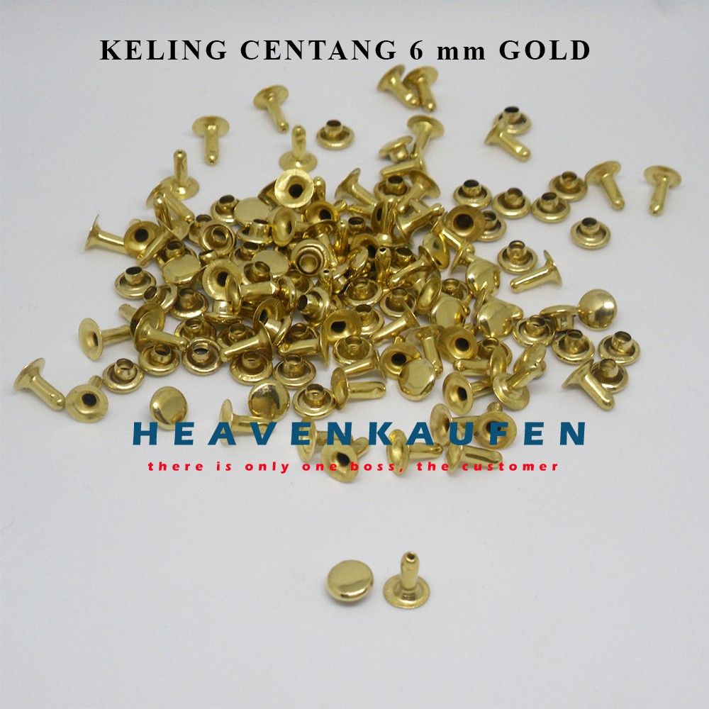 Paku Keling Centang Gold 6 mm Harga Per Pack isi 50 Pasang