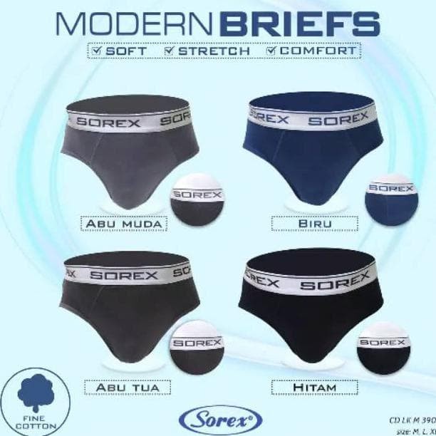 2 Celana Dalam Pria - M 3901 - SOREX MEN BOXERs - BOX ISI 2 - CD Dewasa - Remaja