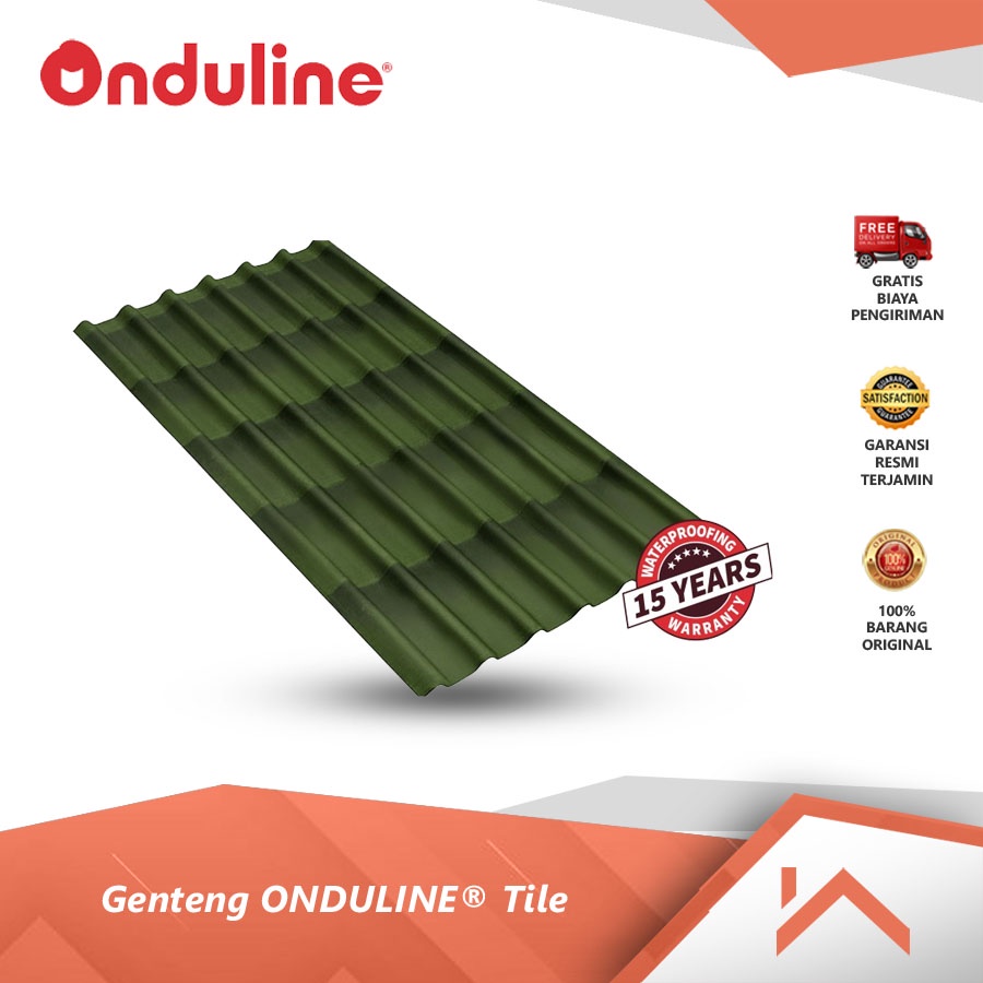 Genteng ONDULINE TILE® - Dual Green 3D / Genteng Bitumen Onduline