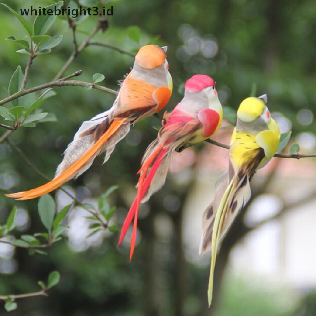 (whitebright3.id) Set Ornamen Burung Layang-Layang Imitasi mini Untuk Dekorasi Rumah / Taman