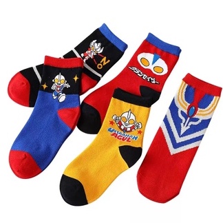 Okaybaby B171 Kaos Kaki Anak Laki Laki Ultraman Import (PREMIUM QUALITY) Bahan Tebal Lembut Motif Lucu Terbaru 1-7 Tahun