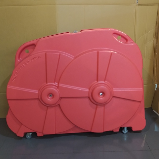 Case Koper Bike Box Sepeda Traveling Hardcase Hard Case Red Merah Muda ULTRA SAFE Bisa Untuk Roadbik