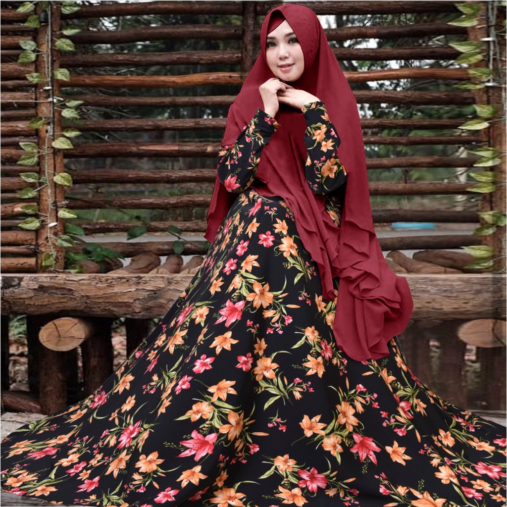 Gamis murah cassandra / Syari monalisa premium set hijab / Fashion wanita muslimah