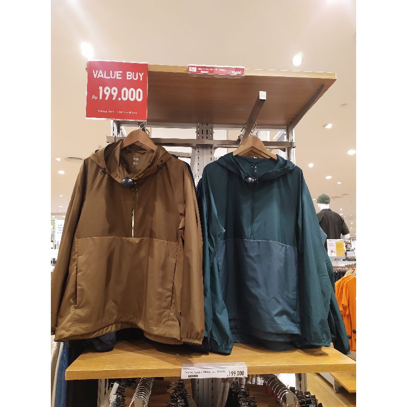 SALE  UNIQLO MEN , JAKET PARKA SAKU UV PROTECTION
