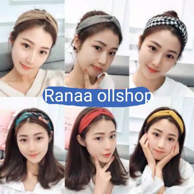 bandana bando polos dari kain untuk rambut ala korea