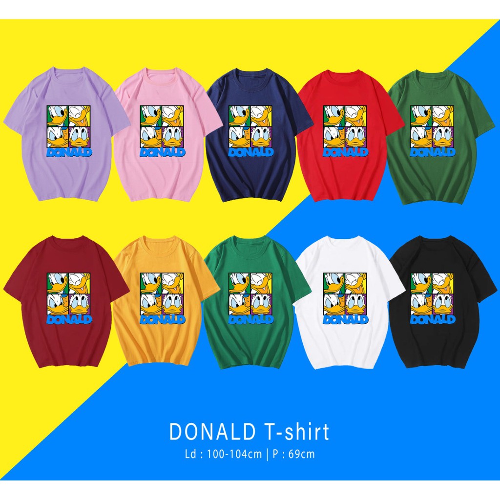 DONALD DUCK  / TERMURAH BAJU KAOS KATUN WANITA/ PRIA UNISEX LENGAN PENDEK / TUMBLR TEE