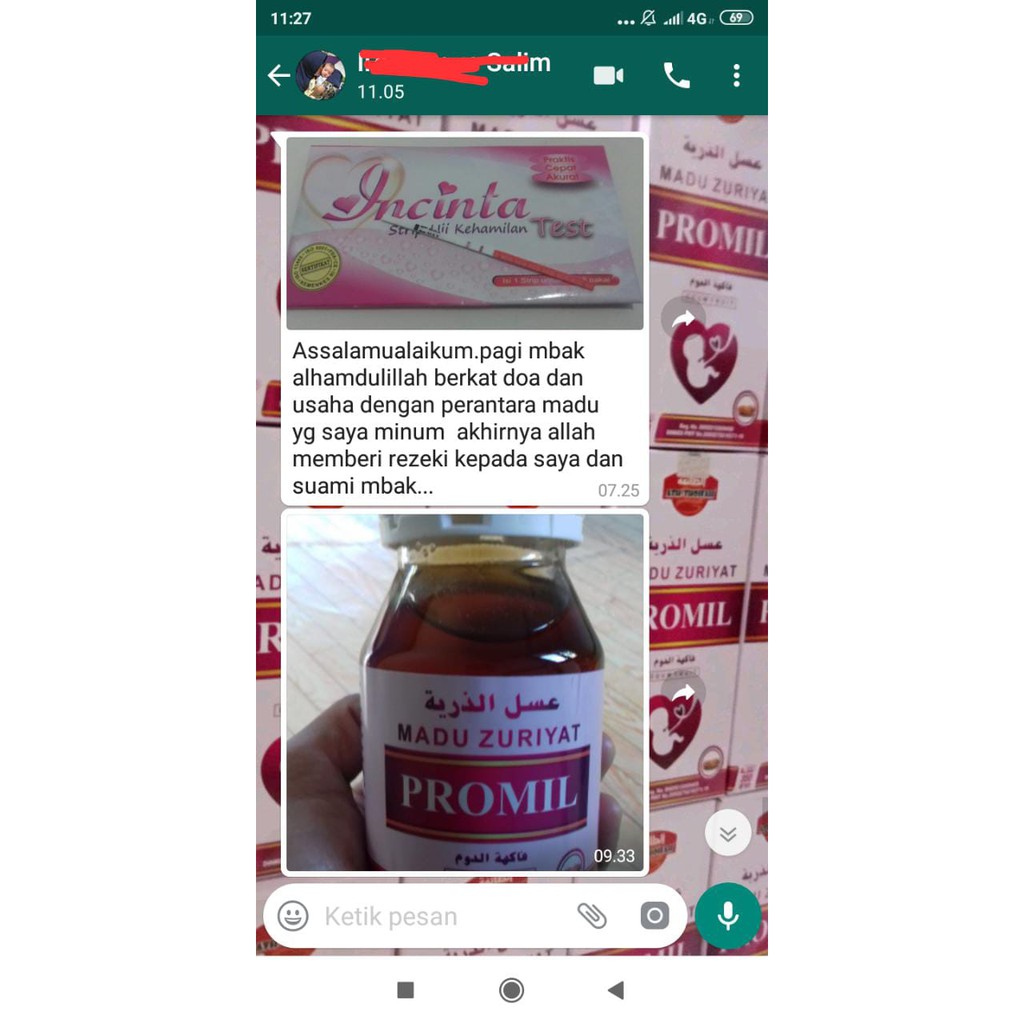 Paket Promil Subur Kandungan Madu Zuriat Dan Madu Penyubur Pria Ath Thoifah