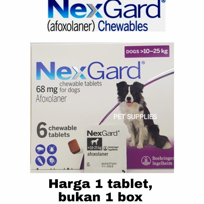 obat kutu anjing paling ampuh NEXGARD, 10-25 kg