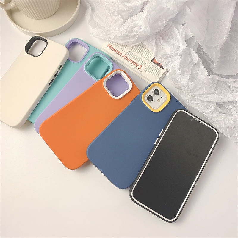 Soft Case Silikon Warna Permen Macaron Untuk IPhone 13 12 11 Pro Max X XR 7 8 Plus